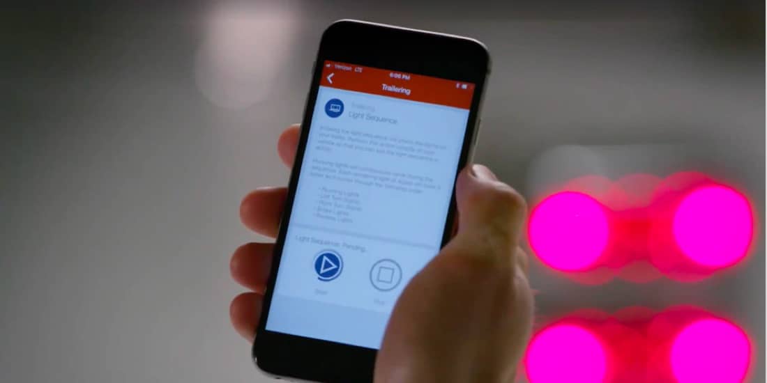 MyGMC mobile app trailer light sequence
